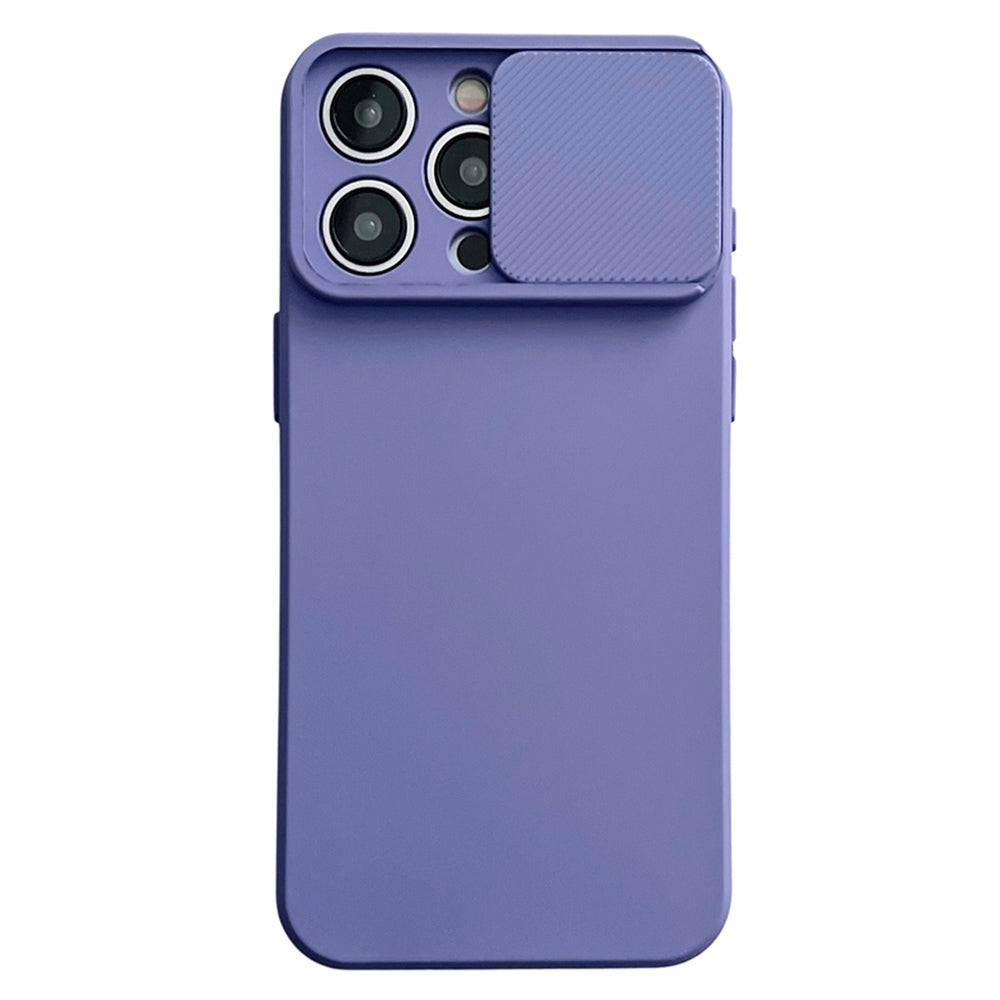 TMT Series for iPhone 14 Pro Max Cell Phone Case Slide Lens Protection TPU Slim-Fit Back Cover - Purple TMT Series for iPhone 14 Pro Max Cell Phone Case Slide Lens Protection TPU Slim-Fit Back Cover - Purple